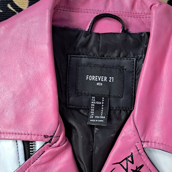 SOLD @MARKET Fun kawaii goth custom hand painted OOAK faux leather jacket - Picture 3 of 15